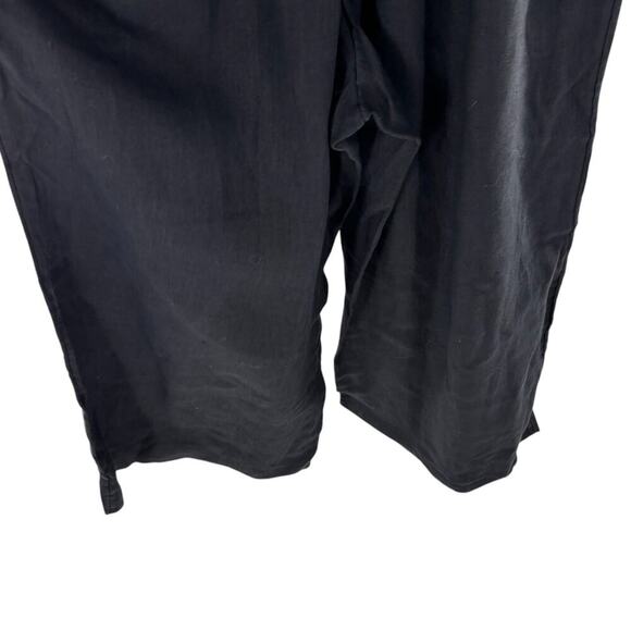 J. Crew Black Smocked Linen Sleeveless Tall Jumpsuit - Picture 8 of 10